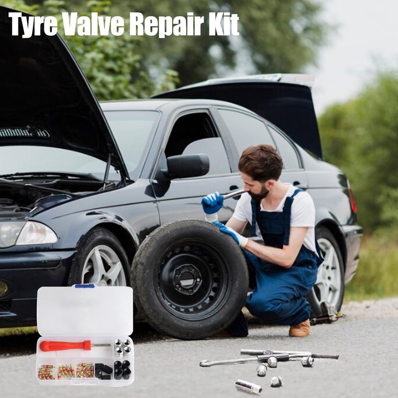 BRITECO Tyre Valve Repair Kit with Valve Core Remover Tool, Complete Tire Maintenance Set for Cars, Trucks & Motorcycles - Includes Single-Head Valve Core Remover, Valve Core Remover Driver - Image 3