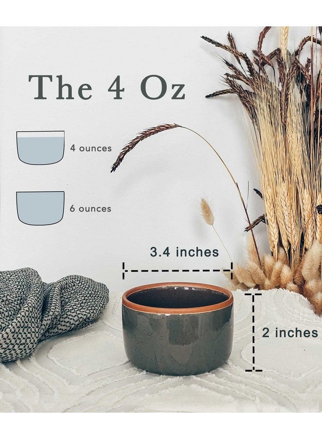 Mora أطباق مورا السيراميكية - 4 أونصات، مجموعة من 6 - أطباق/أكواب صغيرة آمنة للاستخدام في الفرن - لتحضير البودينغ الشخصي، كريمة بروليه، سوفليه، تقديم الصلصة، كاسترد، آيس كريم - أطباق صغيرة فردية - ألوان محايدة متنوعة - Image 2