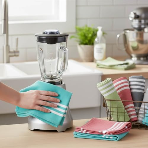Värde® Dishcloths 15 pcs 12x16 Inches | Bulk Cotton Kitchen Cleaning Dish Cloths | Scrubbing Wash Cloth Sets | Multipurpose Cloth | 100% Cotton. - Image 4