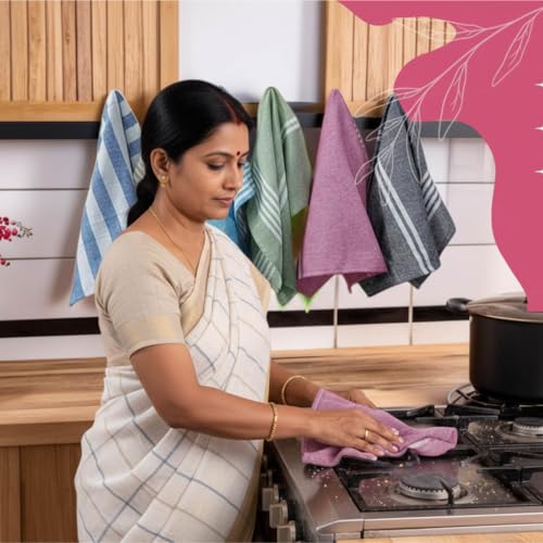 Värde® Dishcloths 15 pcs 12x16 Inches | Bulk Cotton Kitchen Cleaning Dish Cloths | Scrubbing Wash Cloth Sets | Multipurpose Cloth | 100% Cotton. - Image 3