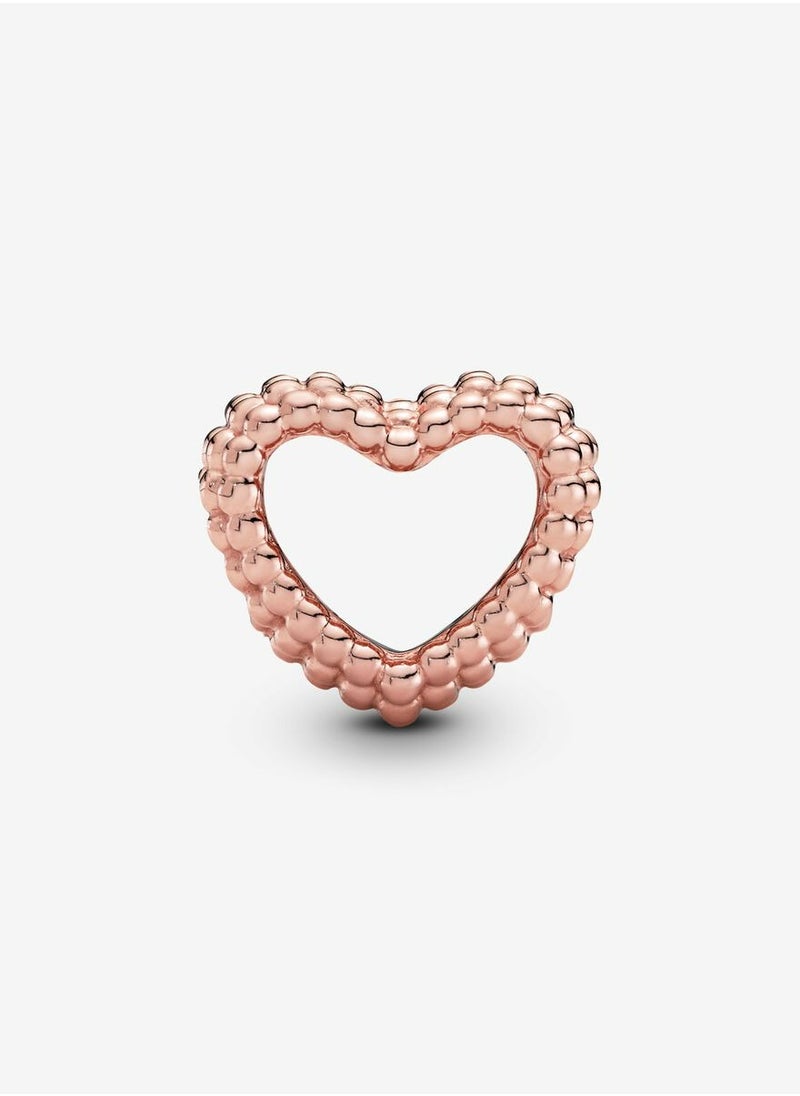 PANDORA - PANDORA Jewelry Beaded Open Heart Rose Charm 787516 - Image 1
