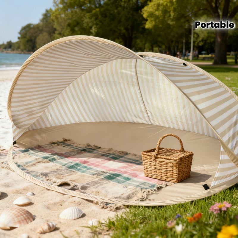 PETO 2-Second Pop-Up 2-Person Beach Tent - Instant Setup Portable Sun Shade for Beach, Picnic, Park, Camping, Family Outdoors - Image 4