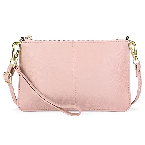 SENDEFN Leather Wristlet Clutch Small Women Crossbody Shoulder Bag Wallet Purses RIFD Card Slots - Image 1