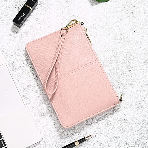SENDEFN Leather Wristlet Clutch Small Women Crossbody Shoulder Bag Wallet Purses RIFD Card Slots - Image 2