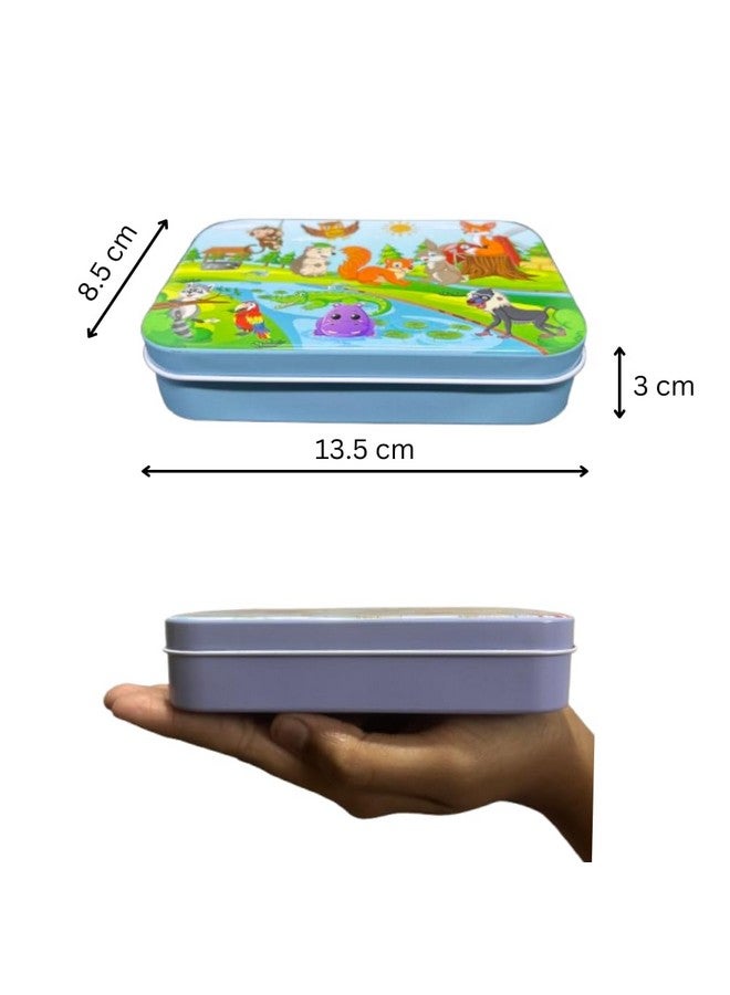 أحجية سفر خشبية ملونة | لعبة ألغاز ممتعة ومناظر طبيعية، 60 قطعة، للأطفال من سن 4 سنوات فما فوق | ألعاب تعليمية للأطفال الصغار، ومرحلة ما قبل المدرسة، وأطفال مونتيسوري (حيوانات) - Image 5