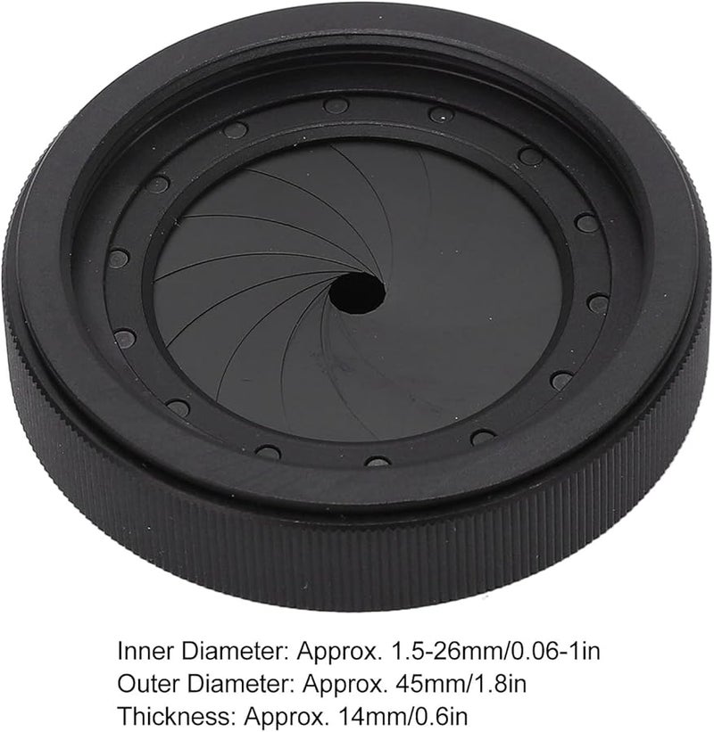 Aluminum Alloy Optical Aperture Diaphragm 1 5mm To 26mm For Camera Microscope - Image 4