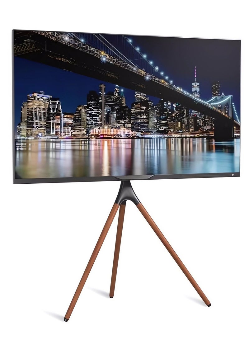 Aralifes Artistic Easel 32-70 Inch Screens - Portable TV Floor Stand - Universal TV Display Stand Tripod Base Height Adjustable with Swivel - Image 2