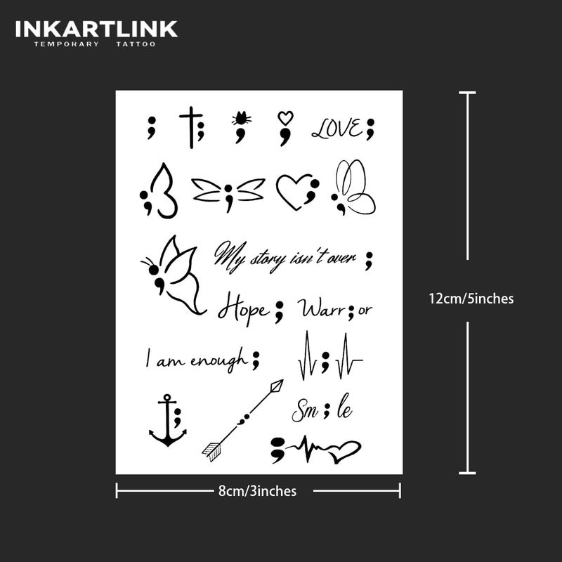 INKARTLINK Tattoo Tech, 2 Sheets Medium Semi Permanent Tattoo, Adult Art Design Temporary Tattoos, Lasts 1-2 Weeks, Waterproof, Realistic Look, No Adhesive, No Reflection (Butterfly and Dream) - Image 4