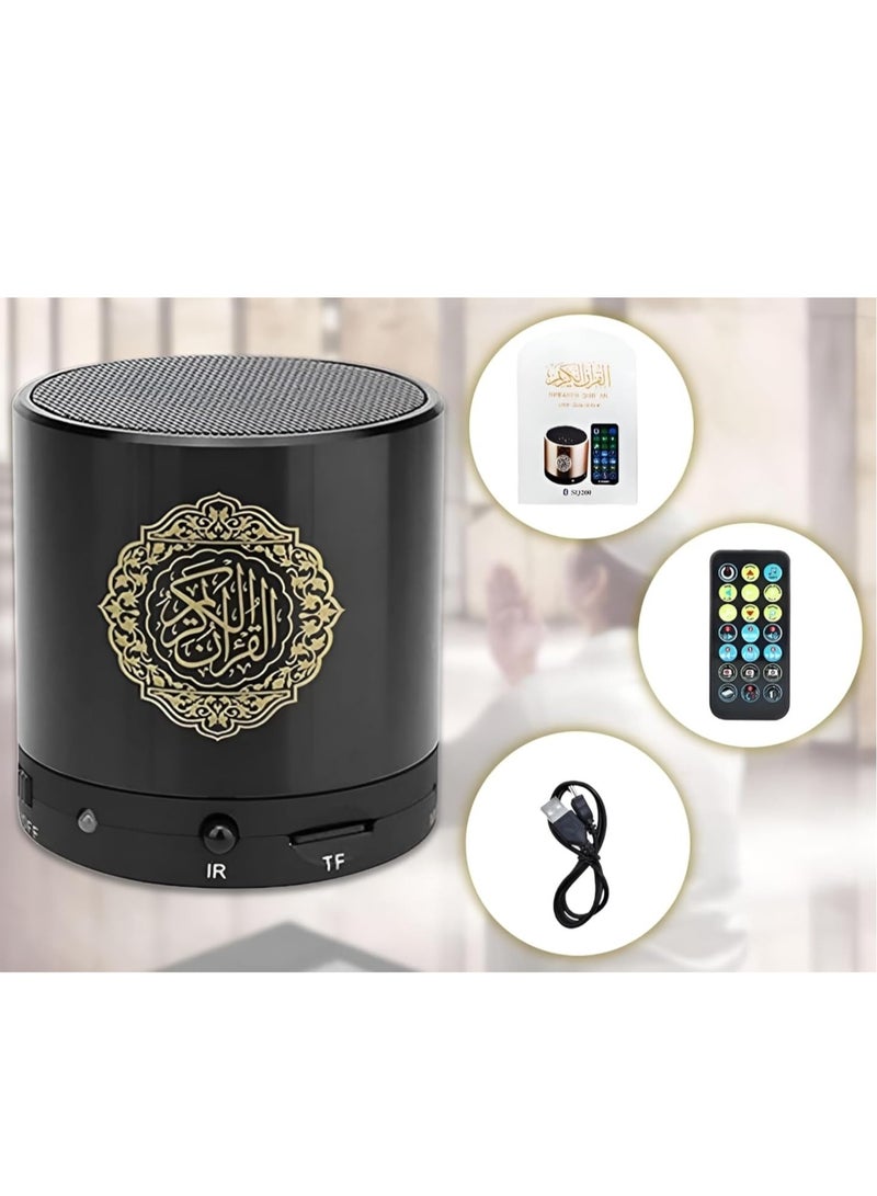 SQ200 Portable Bluetooth Quran Speaker – 8GB MP3 Player with Remote Control, FM, and Quran Translation (Black) - Image 3