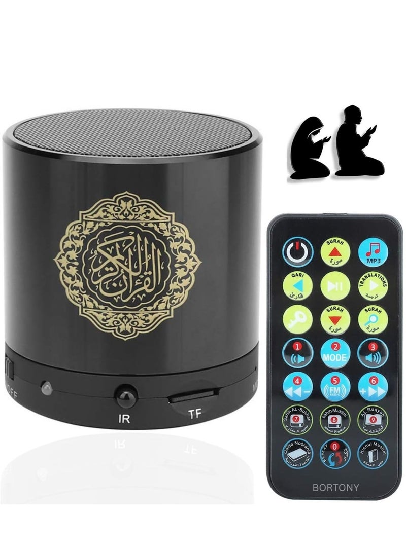 SQ200 Portable Bluetooth Quran Speaker – 8GB MP3 Player with Remote Control, FM, and Quran Translation (Black) - Image 1