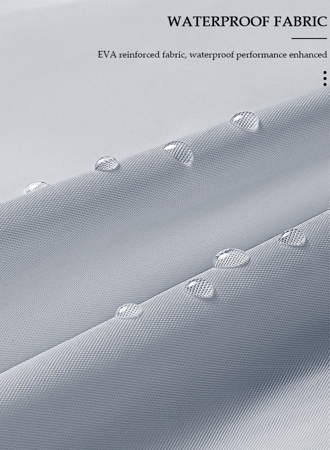 DUNISO معطف واق من المطر للرجال والنساء معاطف المطر EVA المحمولة قابلة لإعادة الاستخدام مع غطاء محرك السيارة والأكمام لركوب الدراجات والسفر والصيد والمشي لمسافات طويلة والتخييم - Image 5