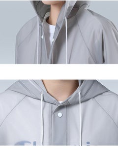DUNISO Raincoat For Men and Women Portable EVA Rain Coats Reusable Rain Poncho with Hood and Sleeves For Cycling Travelling Fishing Hiking Camping  - Image 3