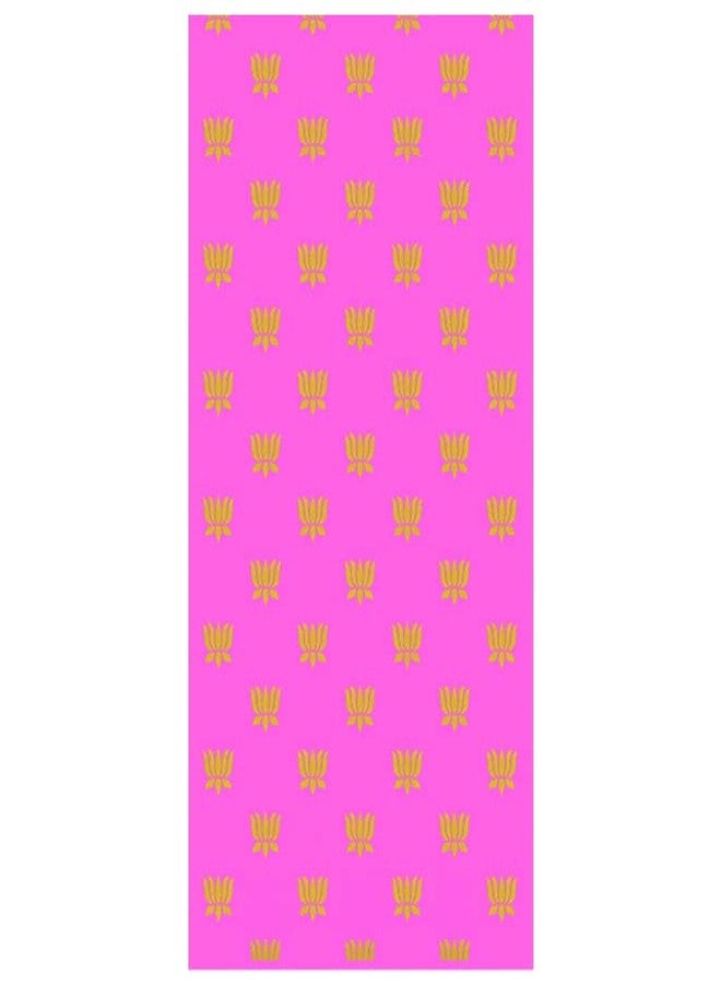 SATVIK STORE SATVIK 8x4ft. Pink Fabric Backdrop for Pooja Pujan Decoration Lotus Floral Print Indian Traditional Festive Puja Cloth Mehndi Haldi Flower Curtain Wedding Anniversary Bridal Baby Shower Wall Banner - Image 4