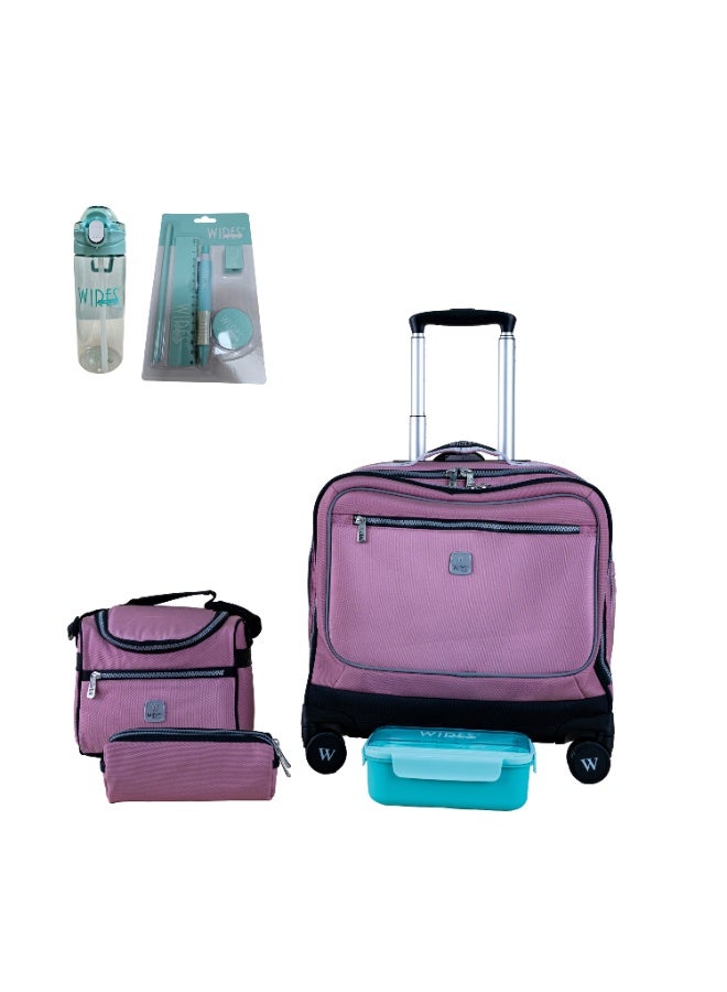 Wires WIRES 8 Wheels trolley bag with lunch bag, pencil case and lunch box  - Image 1