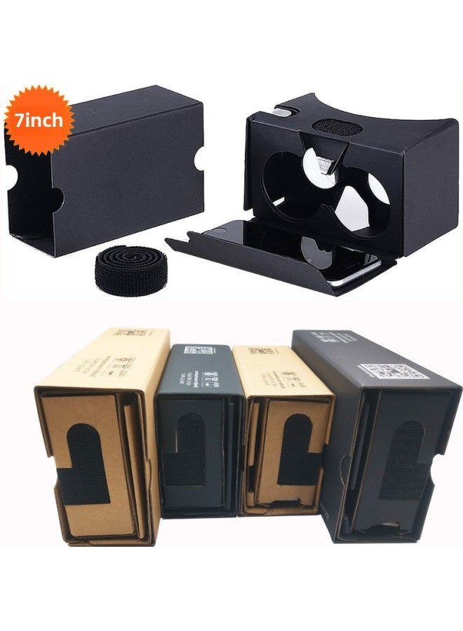 VR Box Carton 3d Glasses Google Carton 2 Generation Google Box Virtual Reality Glasses 7 Inch Enlarged Version-Color:Classic Black Cardboard Second-generation Upgrade 7-inch Enlarged Version  - Image 3