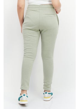 French Connection Women Brand Logo Side Pocket Fleece Sweatpants, Sage Green  - Image 3
