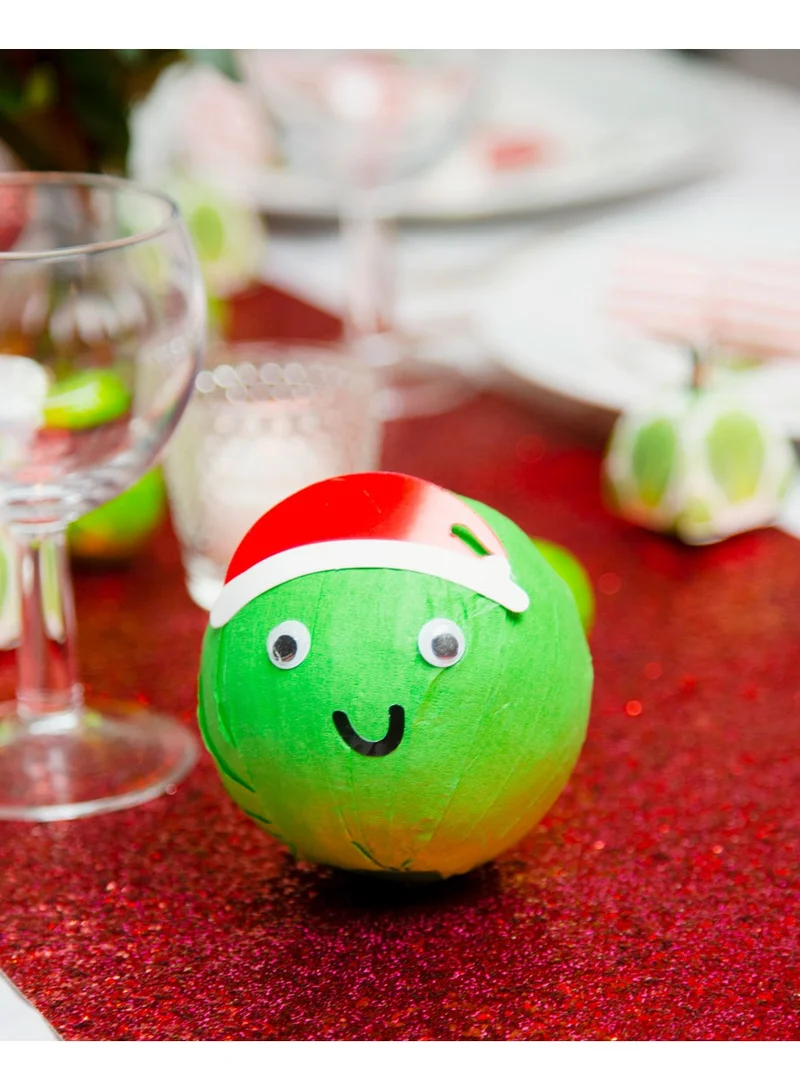 توكينج تيبلز مفرش طاولة فاخر أحمر لامع بطول . متر