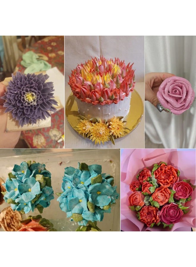 Bmaacye Flower Piping Tips Rose Petal Pastry Tips Chrysanthemum Tips Flower Icing Piping Cream Nozzle For Cake Cupcake Decorating - Image 2