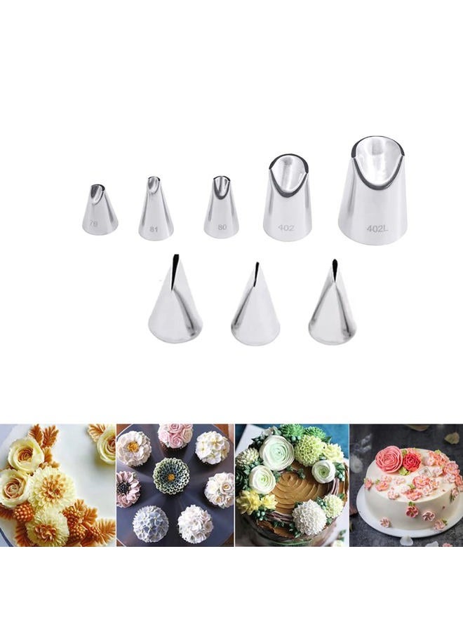Bmaacye Flower Piping Tips Rose Petal Pastry Tips Chrysanthemum Tips Flower Icing Piping Cream Nozzle For Cake Cupcake Decorating - Image 1