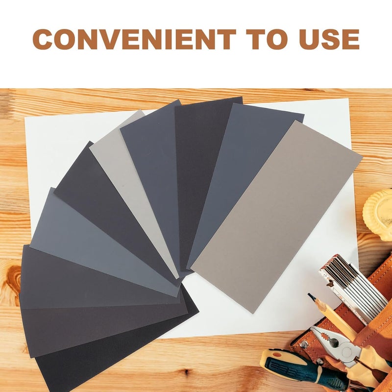 102pcs Assorted Grit Sanding Pads Wet and Dry Sandpaper for Furniture Wood Metal Polishing Shape Lightweight Compact for Car Paint Repair and Home Use - Image 5