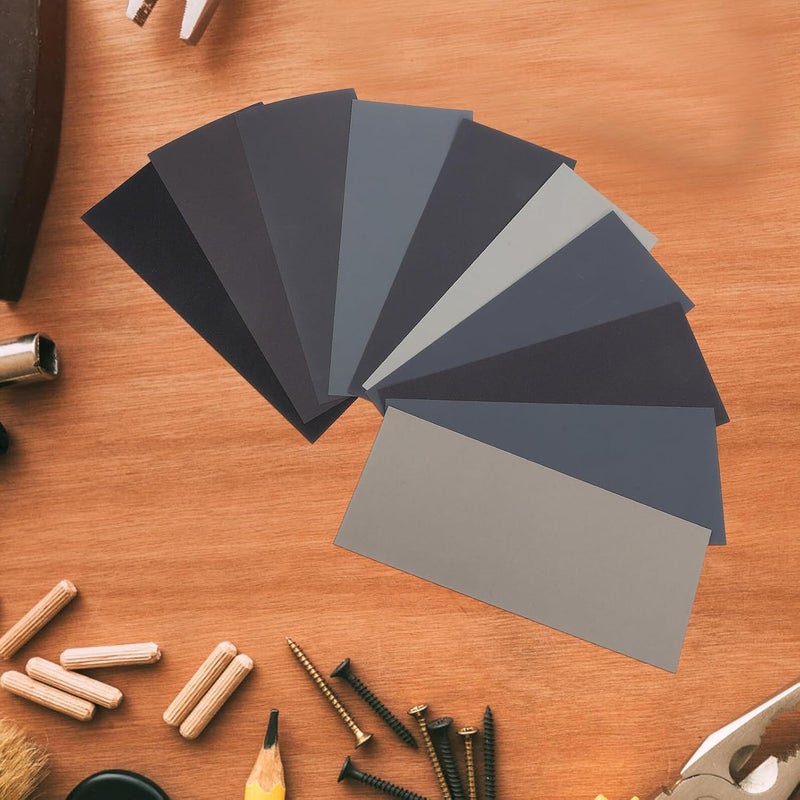 102pcs Assorted Grit Sanding Pads Wet and Dry Sandpaper for Furniture Wood Metal Polishing Shape Lightweight Compact for Car Paint Repair and Home Use - Image 4