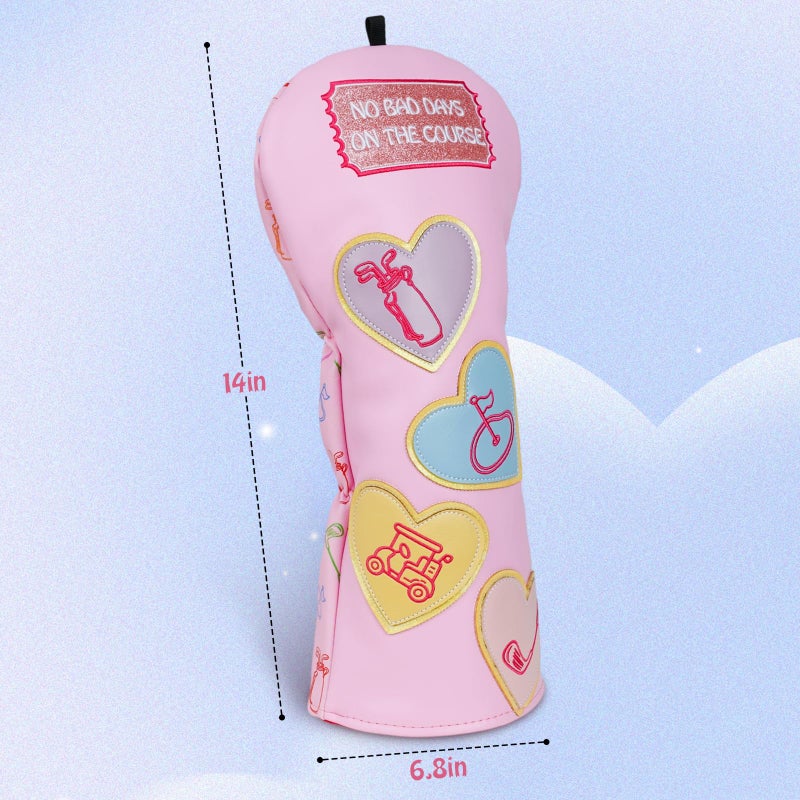 mytag Pink Driver Headcover, No Bad Days On The Course Golf Driver Head Cover for Women Girls - Image 2