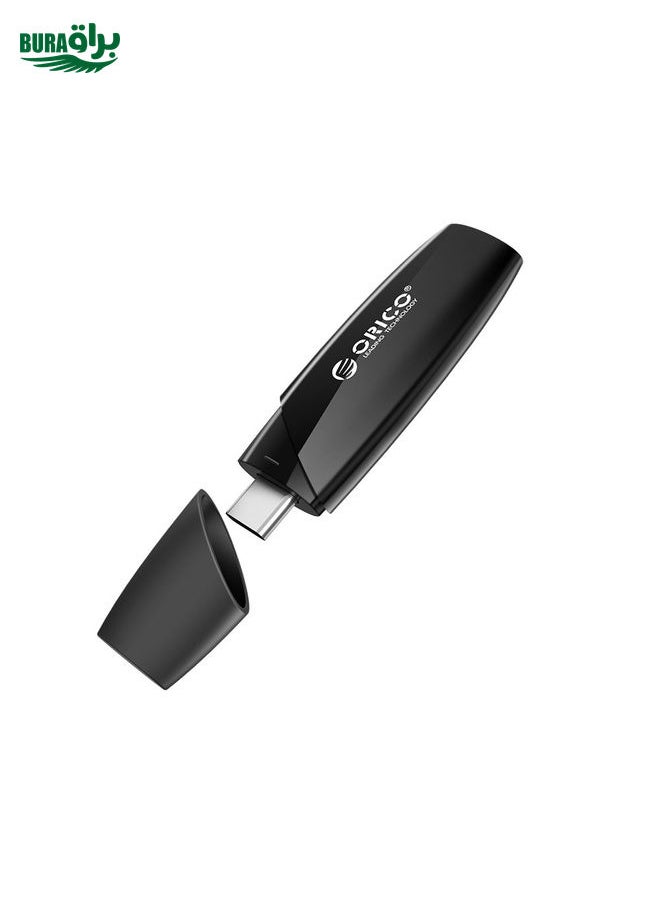 BURAQ ORCIO USB3.0 U Disk Drive, Read: 260MB/s, Write: 15MB/s, Memory:32GB, Port:Type-C(Black)  - Image 1
