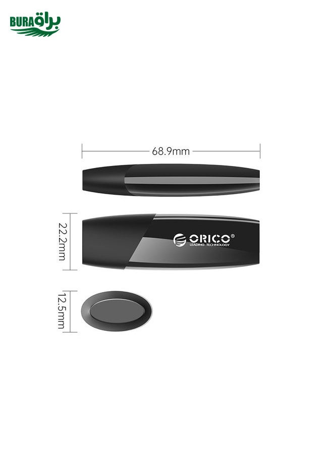 BURAQ ORCIO USB3.0 U Disk Drive, Read: 260MB/s, Write: 15MB/s, Memory:32GB, Port:Type-C(Black)  - Image 3