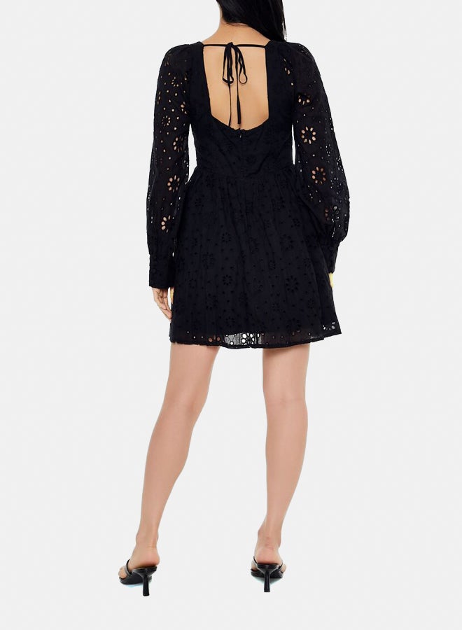 FOREVER 21 Floral Eyelet Bustier Mini Dress - Image 3