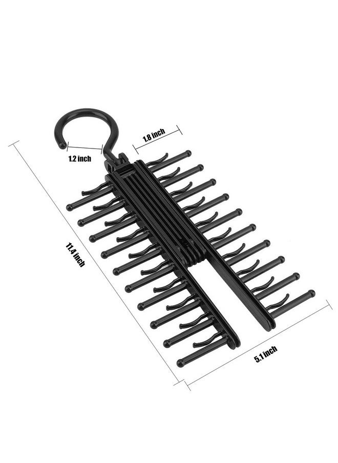Zibuyu ZIBUYU� Hanger for Tie Organizer Wardrobe Neckties Hanger with Anti-Slip Clip for 20 Ties Bow Ties Hanger Organizer for Ties, Bowties, Belts, Scarves, 360� Rotation Design  - Image 2