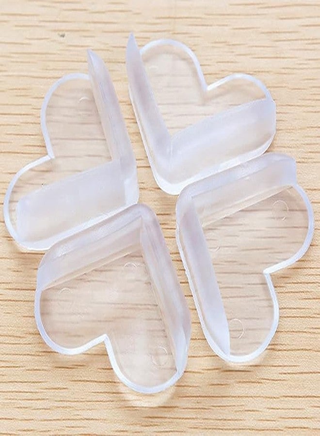 Clickswift® Baby Silicon Corner Protector, Baby Proofing Edge Guards for Furniture, Childproof Safety for Sharp Edges Non-Toxic, BPA Free - 4pcs [Transparent] - Image 3