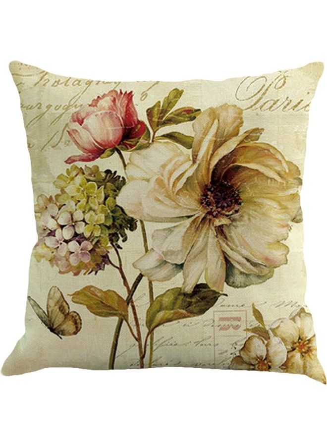 NIBEMINENT Rose Flower Cotton Pillow Case Multicolour