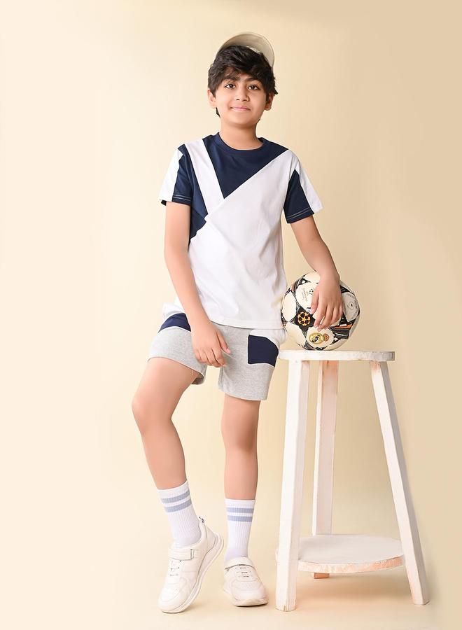 LILPICKS Colorblock T-shirt with Drawstring Short Set  - Image 4