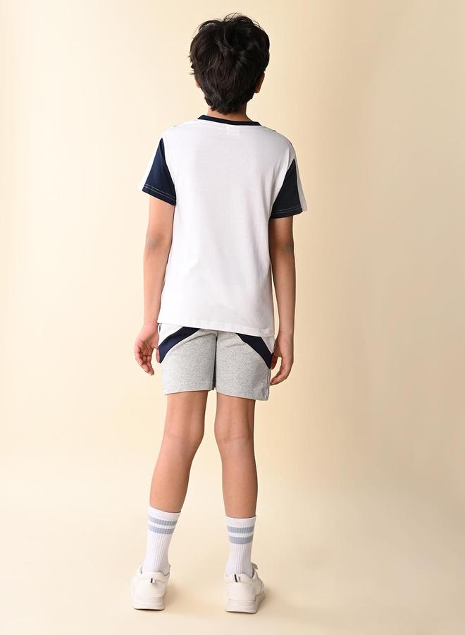 LILPICKS Colorblock T-shirt with Drawstring Short Set  - Image 3