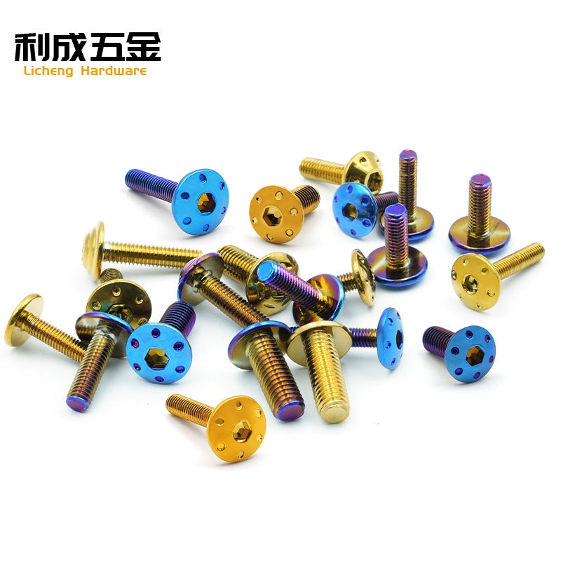 Modified Car Accessories 304 Stainless Steel Disc Brake Screws Round Head With Dot Moon Double Thread Screws M5 M6 M8 - Image 5