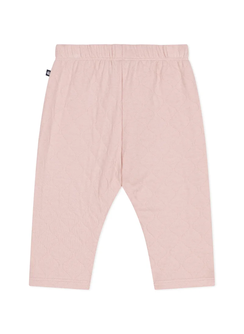 Petit Bateau Babies' quilted tube knit trousers