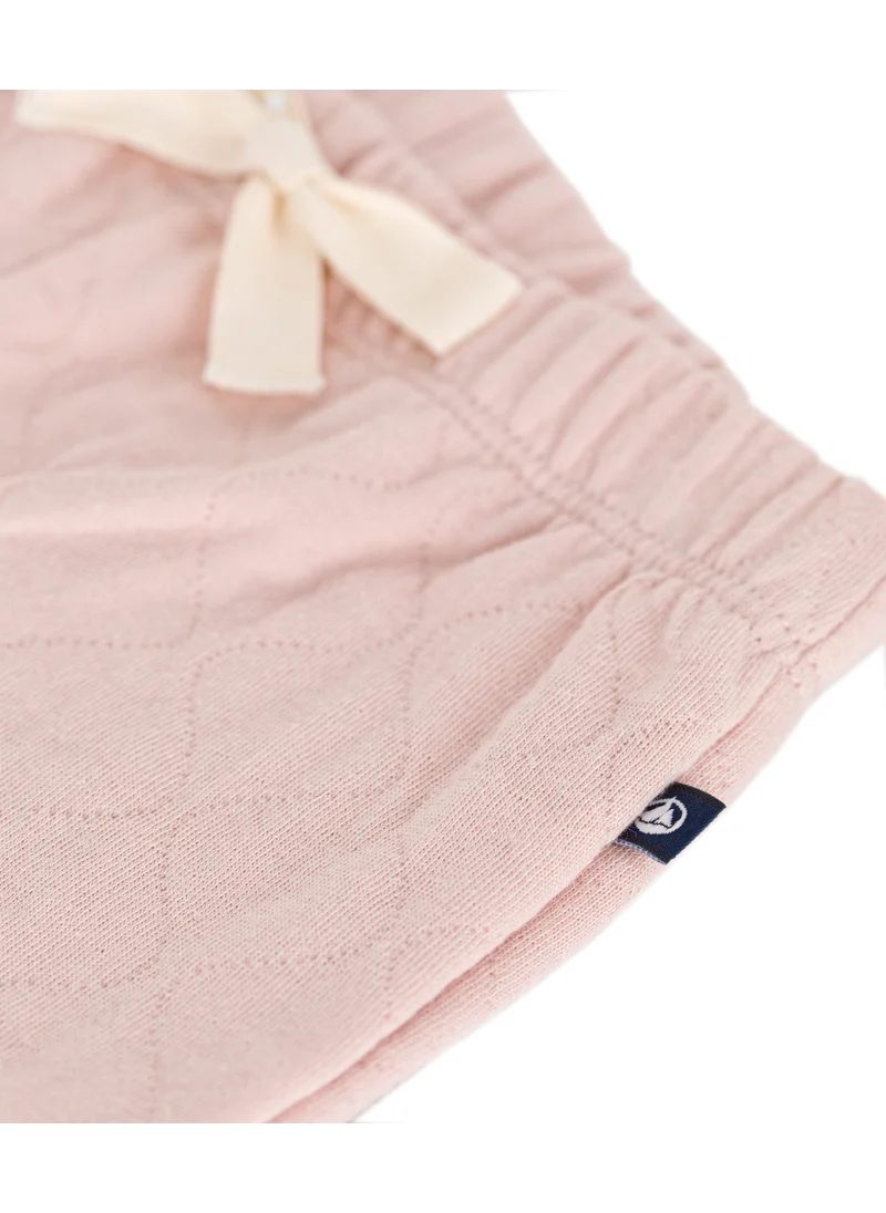 Petit Bateau Babies' quilted tube knit trousers