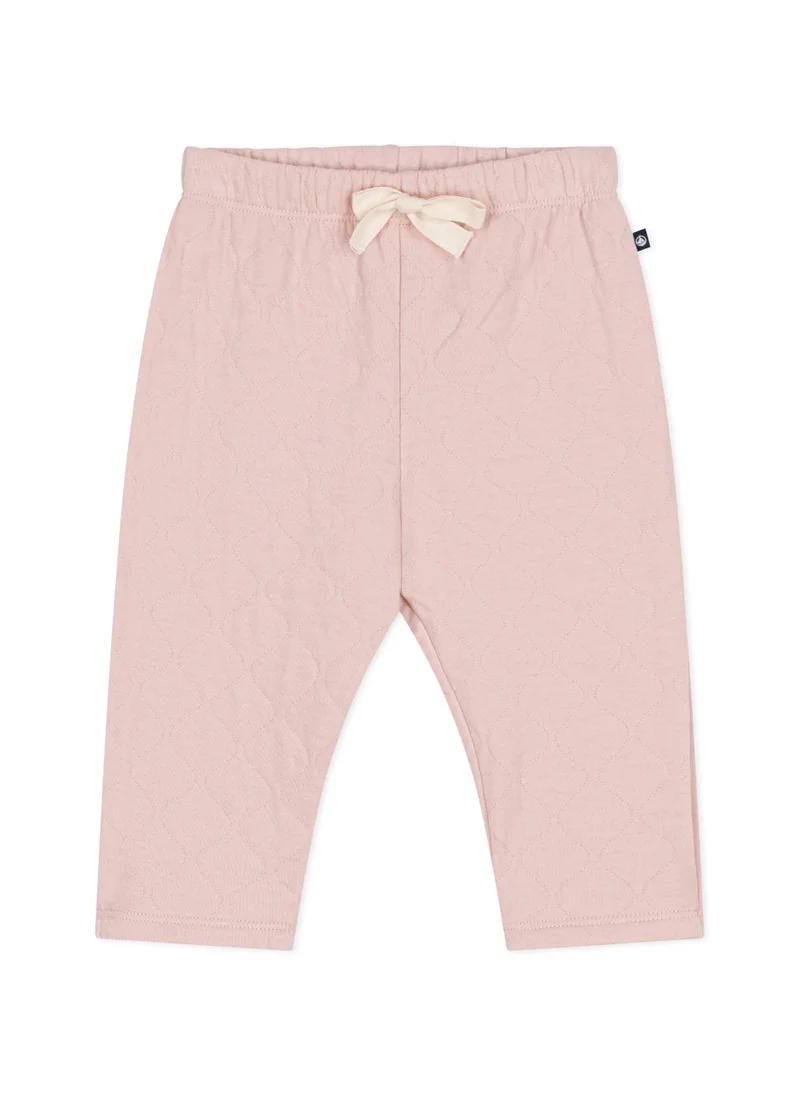 Petit Bateau Babies' quilted tube knit trousers