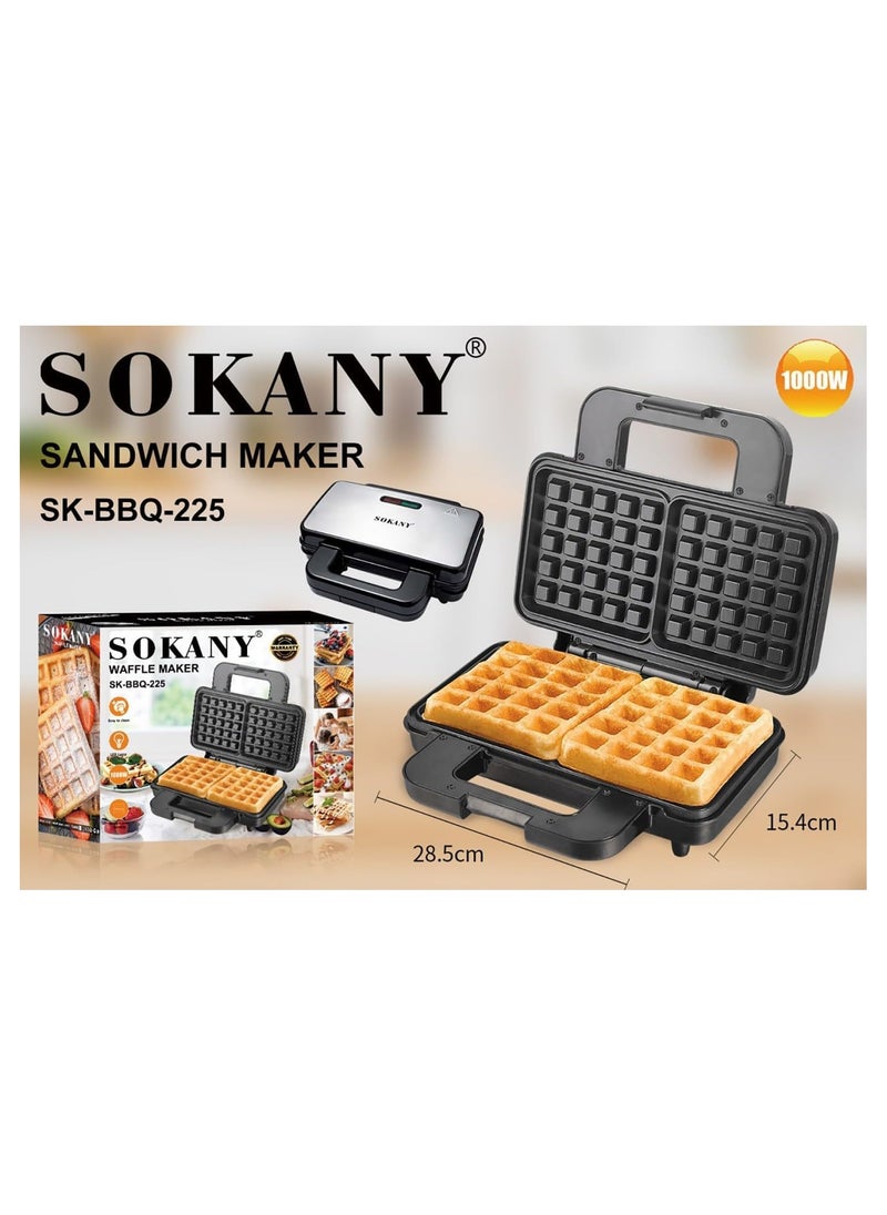 sokany Sokany Waffle Maker 1000 Watt, Model KJ-225, Size L  - Image 2