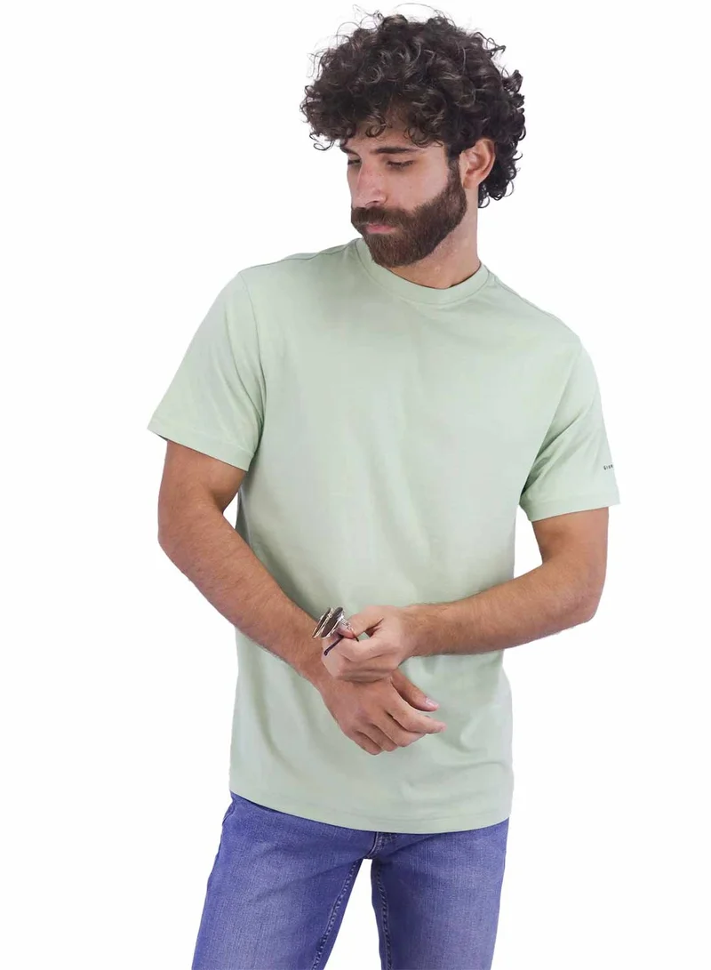 جيوردانو Men's Cotton Jersey Crew Neck  Slim Fit Tee