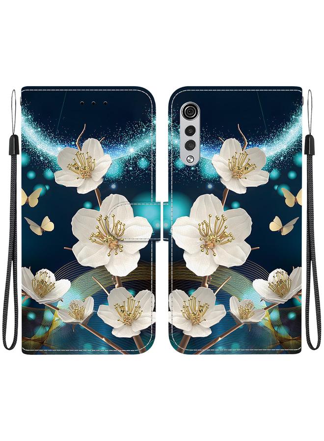 اس-توب جراب لهاتف LG Velvet 5G/ G9 4G، جراب هاتف جلدي برسومات ملونة وملمس كريستالي - Image 1