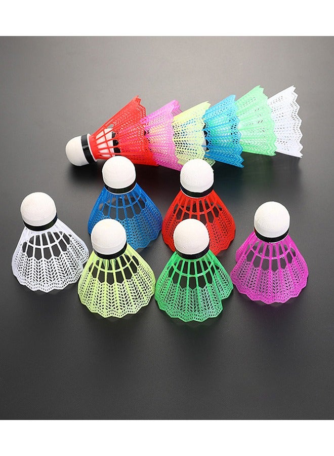 اتش اس 12 قطعة من البلاستيك ريشة الريشة مع استقرار كبير والمتانة كرات كرة الريشة الطيور داخلي في الهواء الطلق التدريب الرياضي كرة الريشة ، الاشياء الرياضية السلع الرياضية اللوازم الرياضية (متعدد الألوان) - Image 1