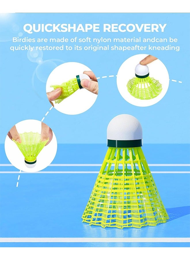 اتش اس 12 قطعة من البلاستيك ريشة الريشة مع استقرار كبير والمتانة كرات كرة الريشة الطيور داخلي في الهواء الطلق التدريب الرياضي كرة الريشة ، الاشياء الرياضية السلع الرياضية اللوازم الرياضية (متعدد الألوان) - Image 3