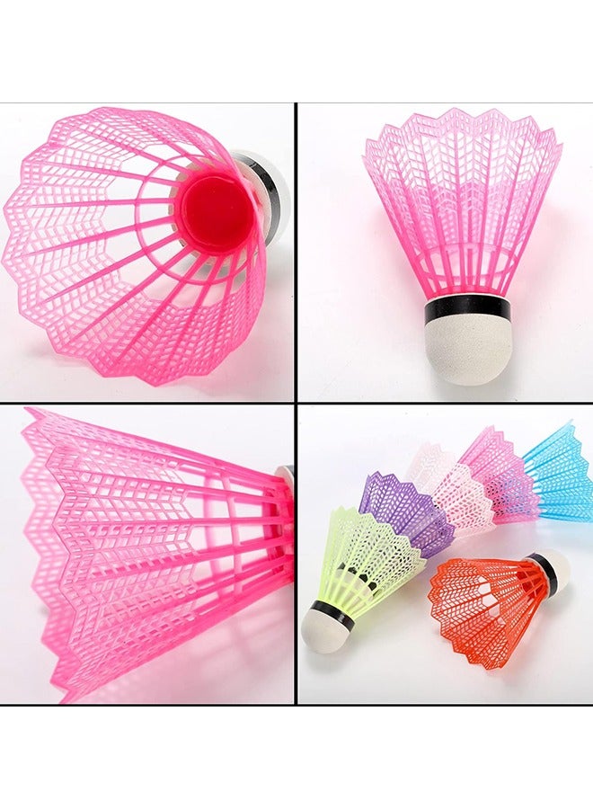 اتش اس 12 قطعة من البلاستيك ريشة الريشة مع استقرار كبير والمتانة كرات كرة الريشة الطيور داخلي في الهواء الطلق التدريب الرياضي كرة الريشة ، الاشياء الرياضية السلع الرياضية اللوازم الرياضية (متعدد الألوان) - Image 4