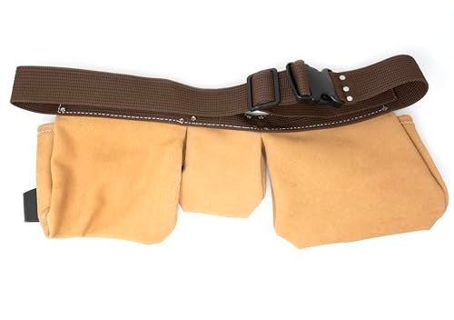 Task T77250 Weekend Warrior Work Apron, 5-pocket Leather Utility Belt with 2-Inch Wide Polymer Belt Quick Release Buckle - Adjusts from 36” - 54” - Image 4