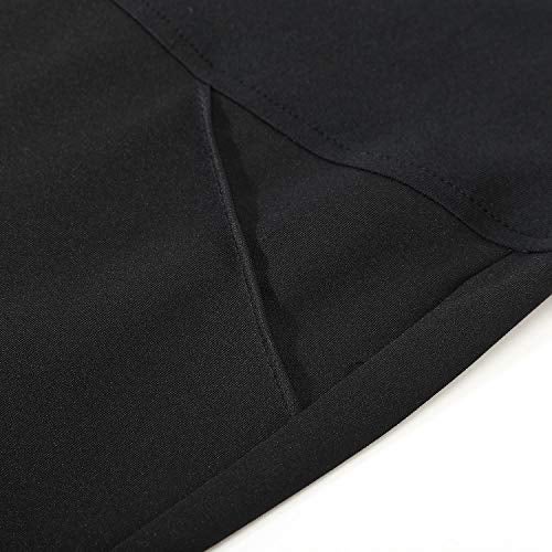 Bhome Women's Maternity Dress Pants for Work Flare Leg Stretchy Office Work Pants Trousers Black S - Image 5