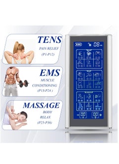 MHD 36 Modes Dual Channel TENS Muscle Stimulator EMS Pulse Rechargeable Full Body Massage Acupuncture Machine with 10 Pads  - Image 2