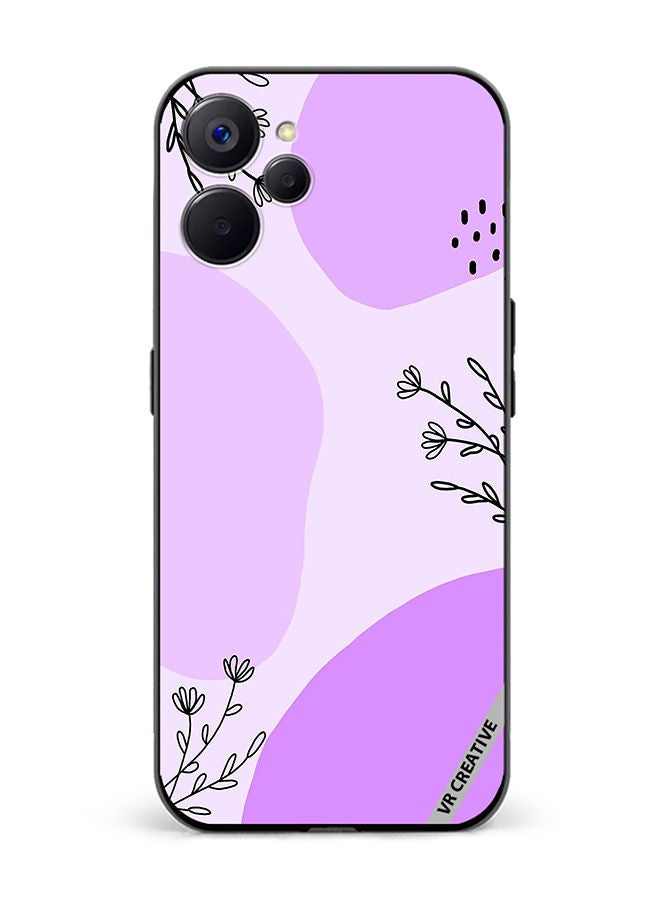 VR CREATIVE Protective Case Cover For Realme 10 5G Purple Flower Design Multicolour - Image 1
