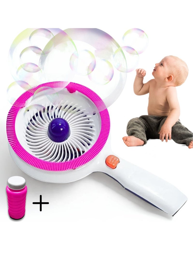 Automatic Bubble Maker Machine for Kids - Battery Operated Handheld Bubble Blower Toy with Bubble Solution for Toddlers, Babies & Preschoolers | Indoor Outdoor Fun Party Favor Gift for Boys & Girls - Image 1