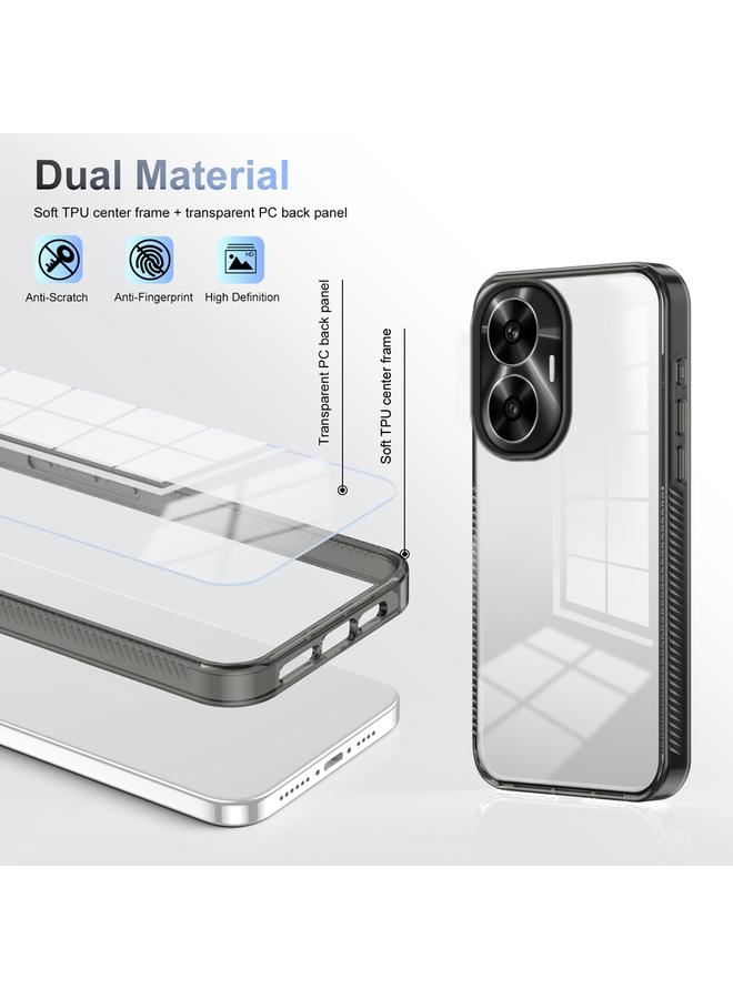 اس-توب جراب لهاتف Realme C55، جراب هاتف هجين من مادة TPU من الأكريليك الشفاف المقاوم للانزلاق، مقاس 2.5 مم - Image 3